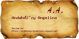 Andaházy Angelina névjegykártya